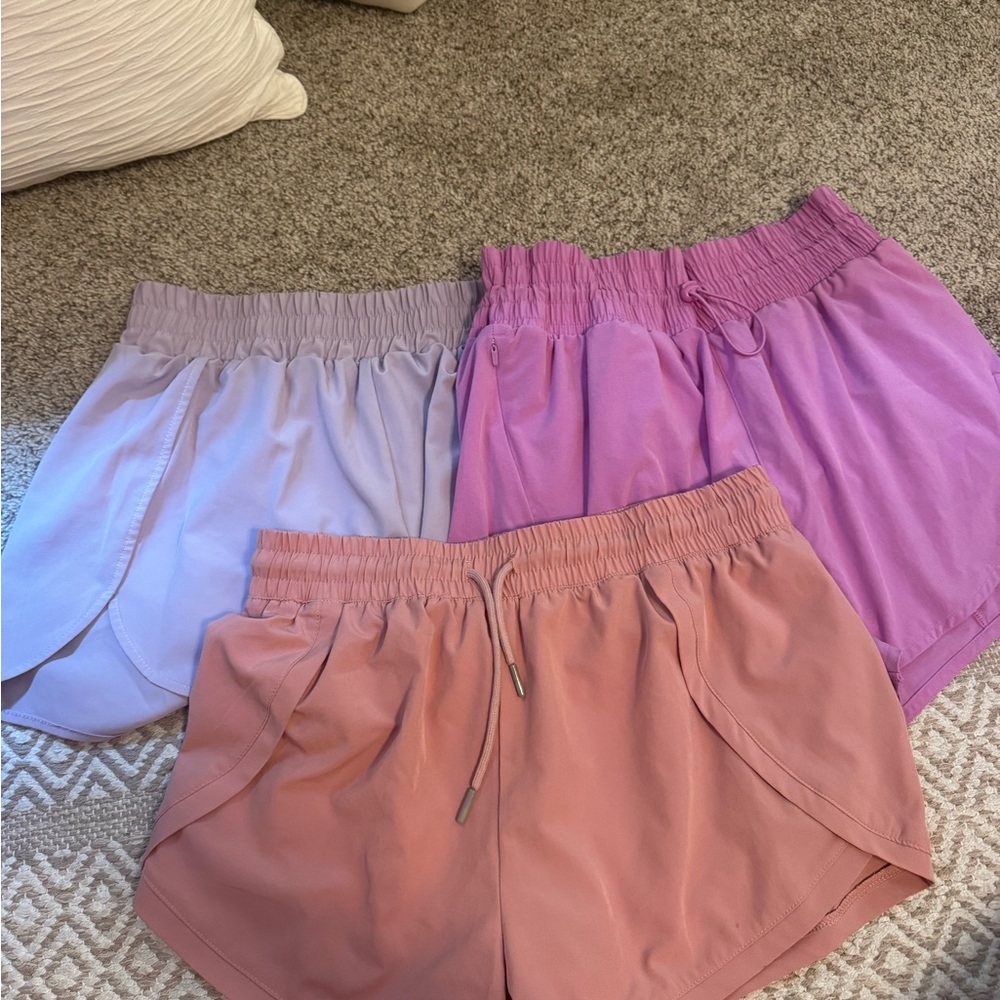 All in Motion Women's Athletic Shorts - Lavender, Magenta, Rose- All 3 included